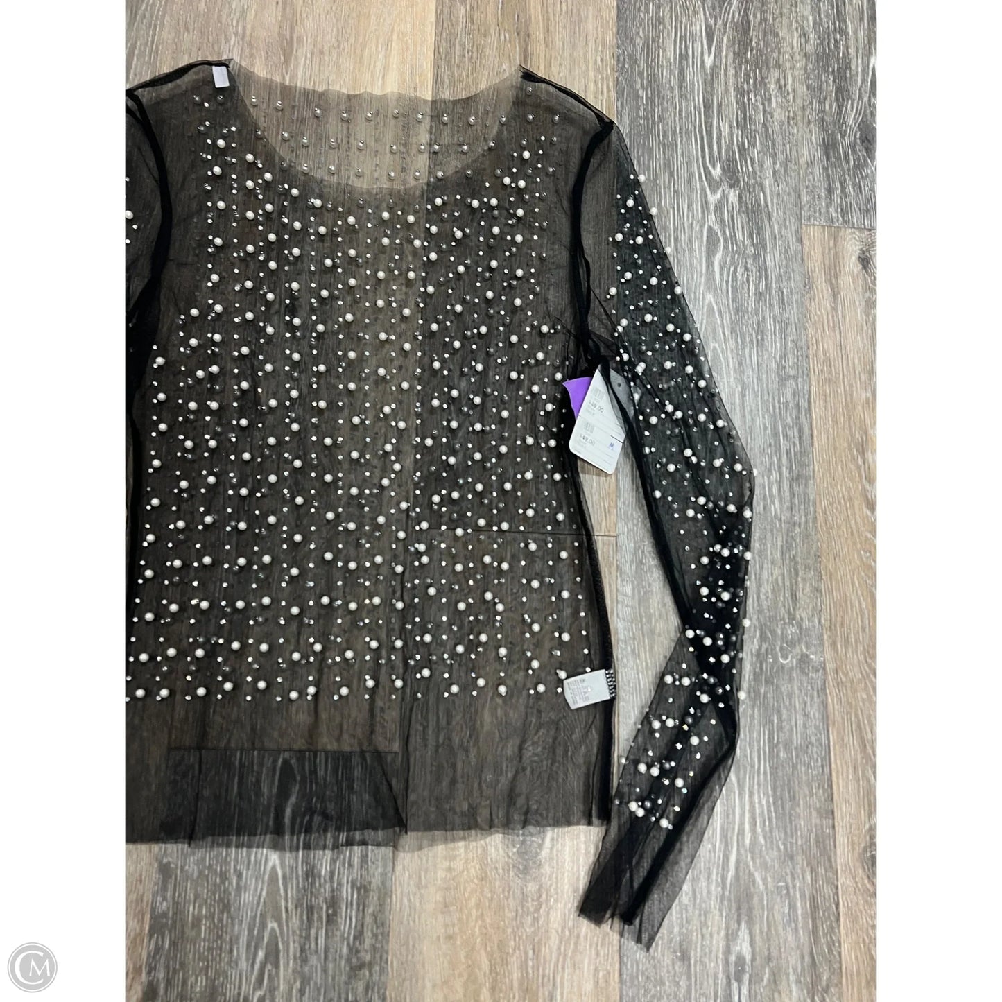 Top Long Sleeve By Clothes Mentor In Black, Size: M