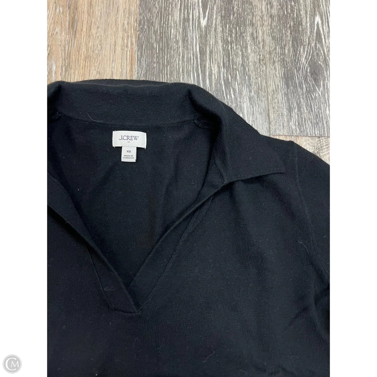 Sweater Short Sleeve By J. Crew In Black, Size: Xs