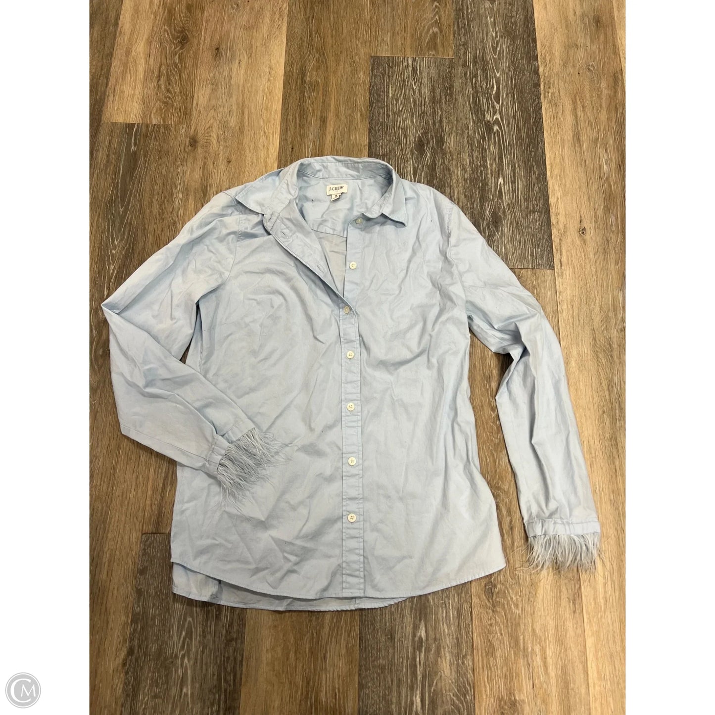 Blouse Long Sleeve By J. Crew In Blue, Size: S