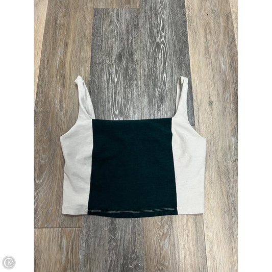 Athletic Tank Top By Beyond Yoga In Green & White, Size: L