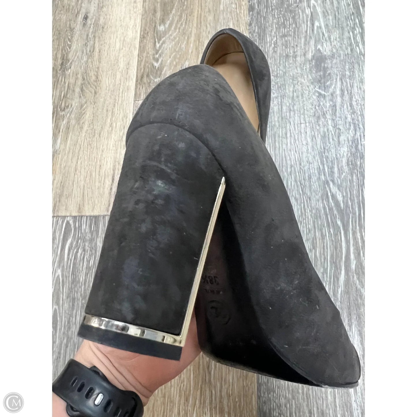Shoes Luxury Designer By Chanel In Grey, Size: 8.5