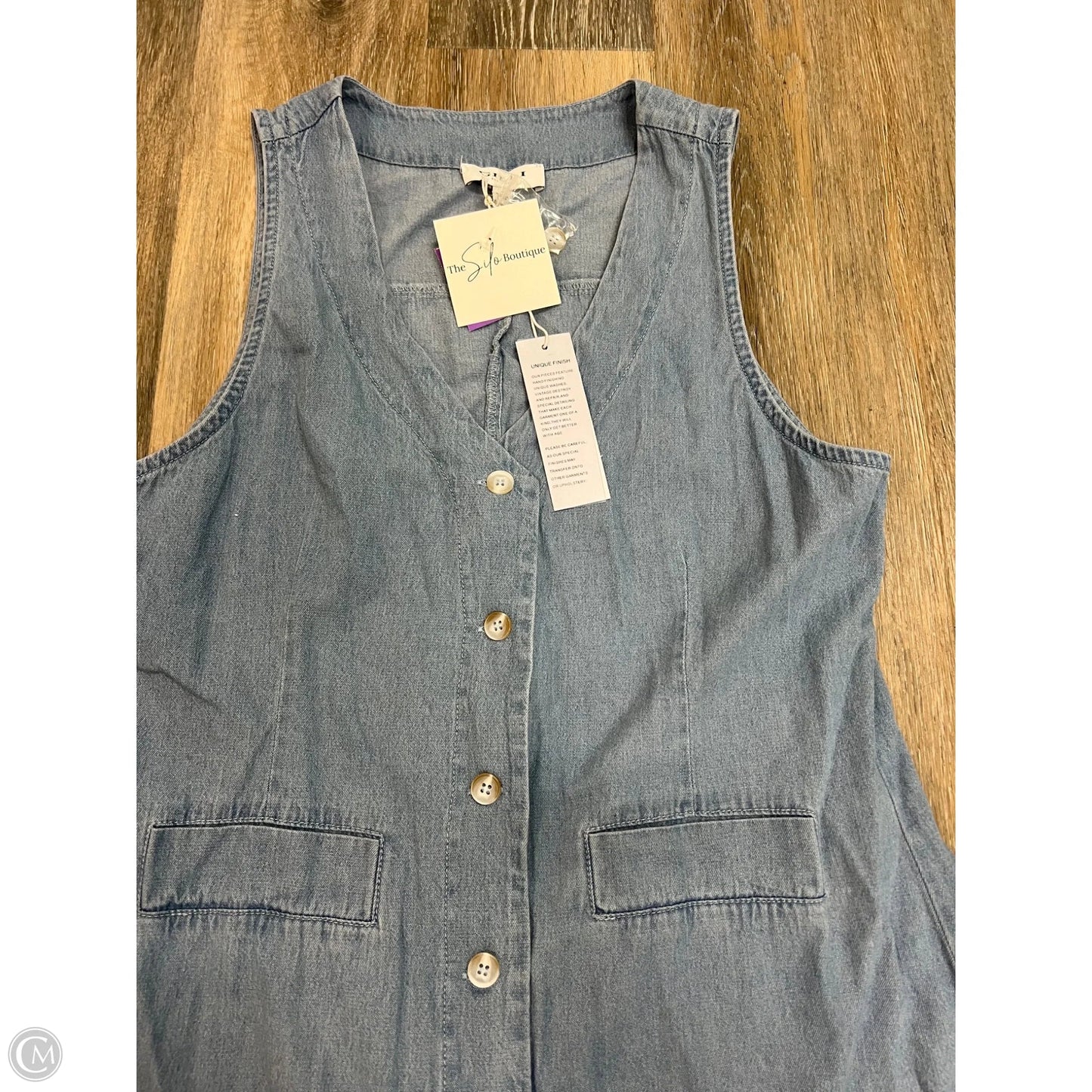 Dress Casual Maxi By Gilli In Blue Denim, Size: L