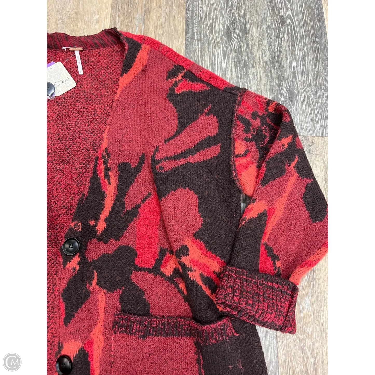 Sweater Cardigan By Free People In Red, Size: S