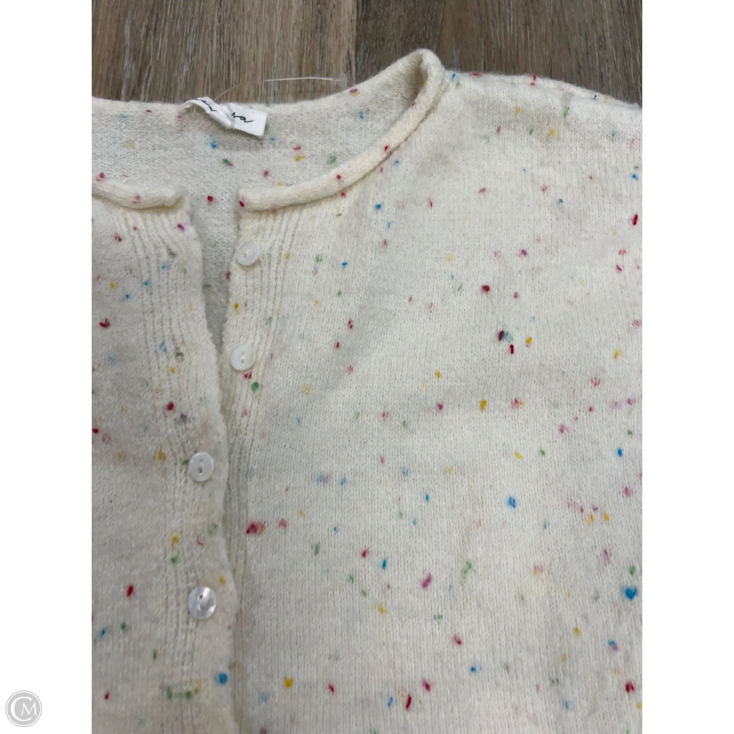 Sweater Cardigan By Mimosa In Cream, Size: M