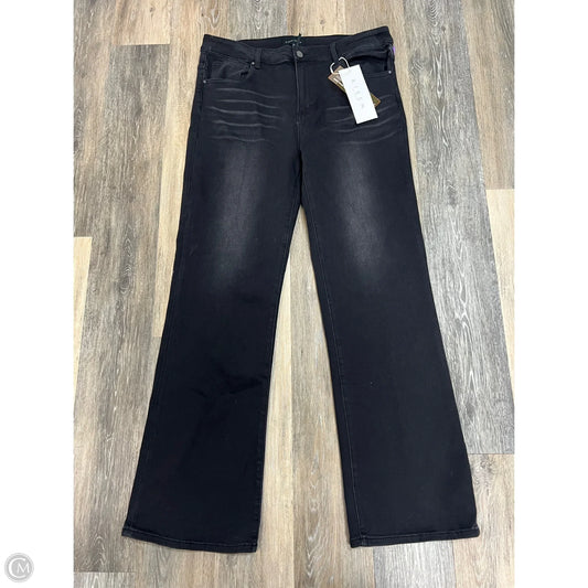 Jeans Wide Leg By Risen In Black Denim, Size: 2x