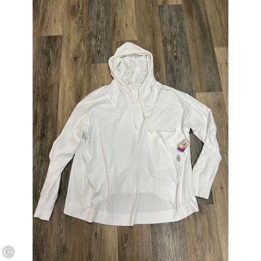 Athletic Top Long Sleeve Hoodie By Free People In White, Size: M