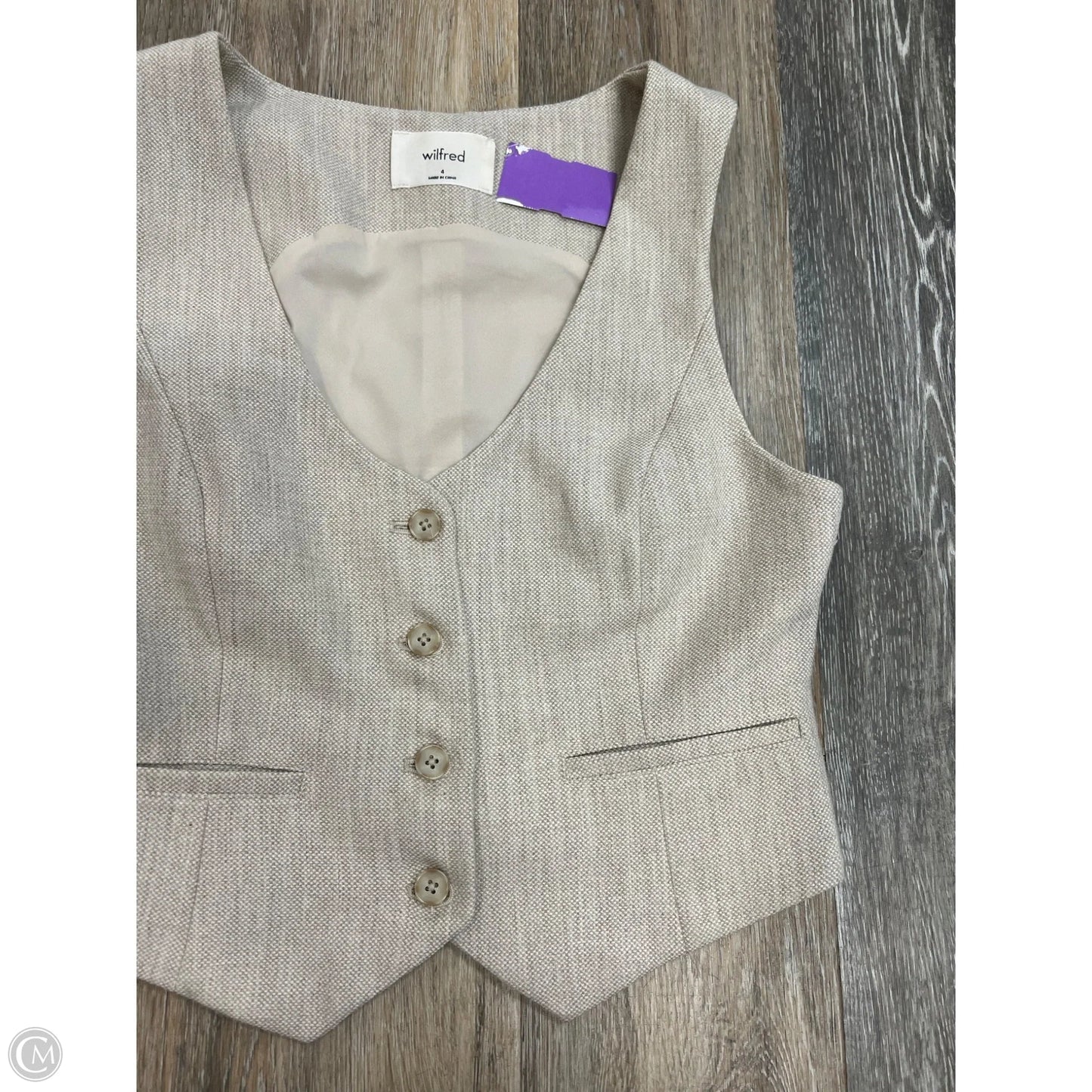 Vest Other By Wilfred In Tan, Size: 4