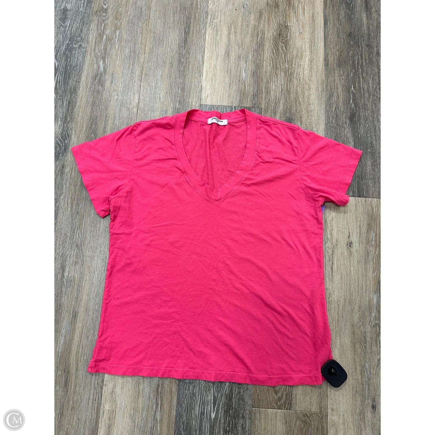 Top Short Sleeve By Perfect White Tee In Pink, Size: M