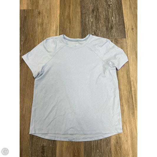 Athletic Top Short Sleeve By Lululemon In Blue, Size: L