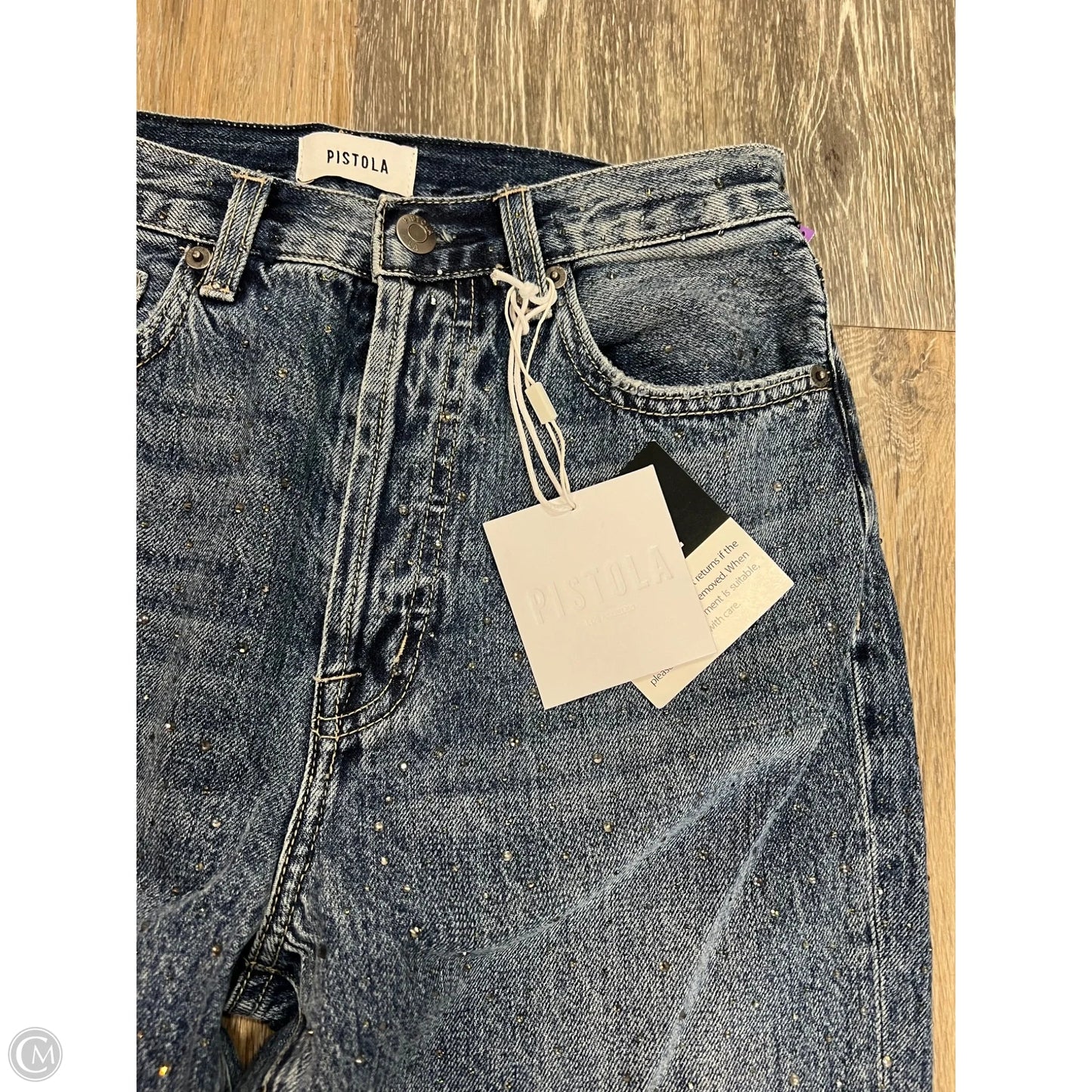 Jeans Straight By Pistola In Blue Denim, Size: 2