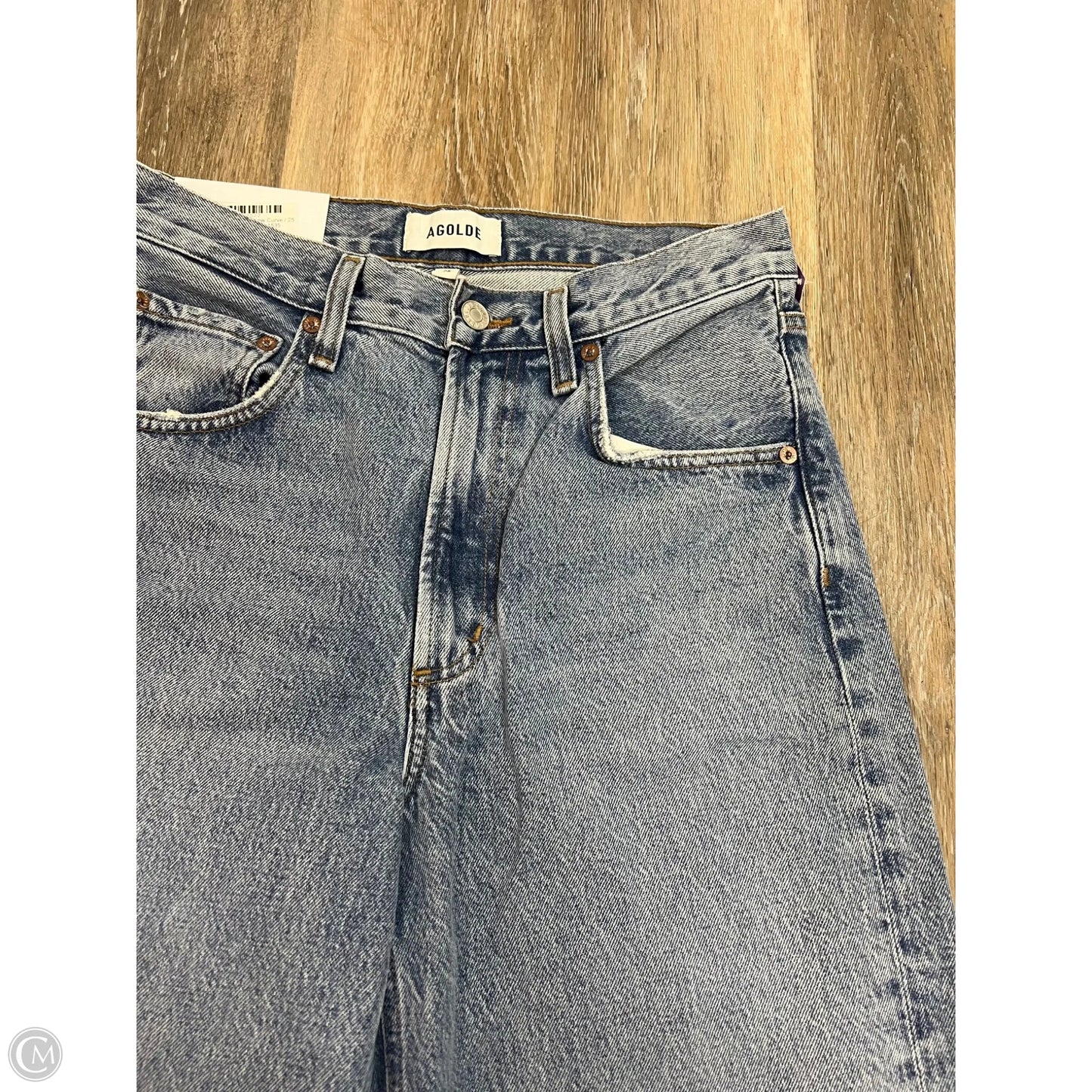 Jeans Wide Leg By Agolde In Blue Denim, Size: 1/25