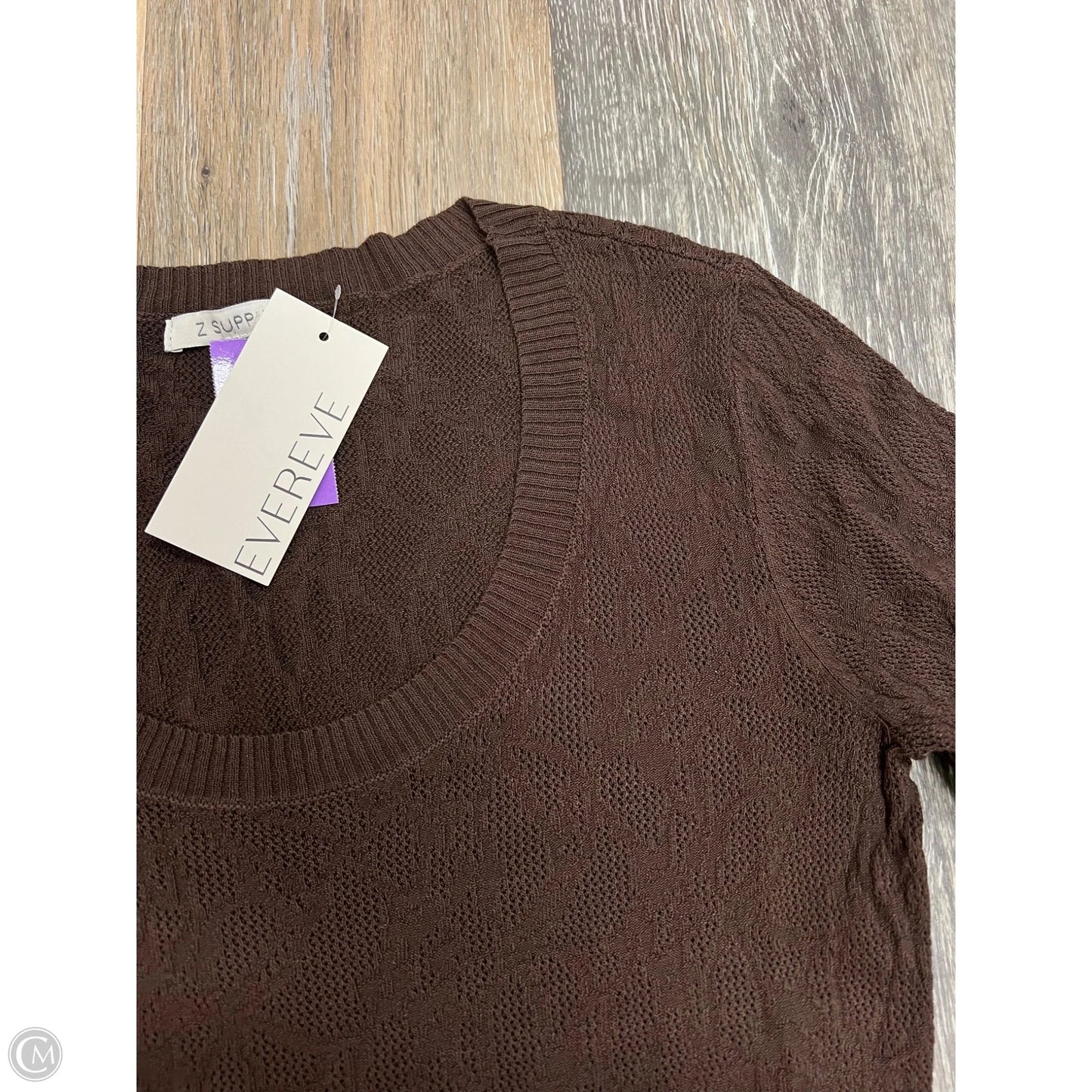Top Long Sleeve By Z Supply In Brown, Size: M