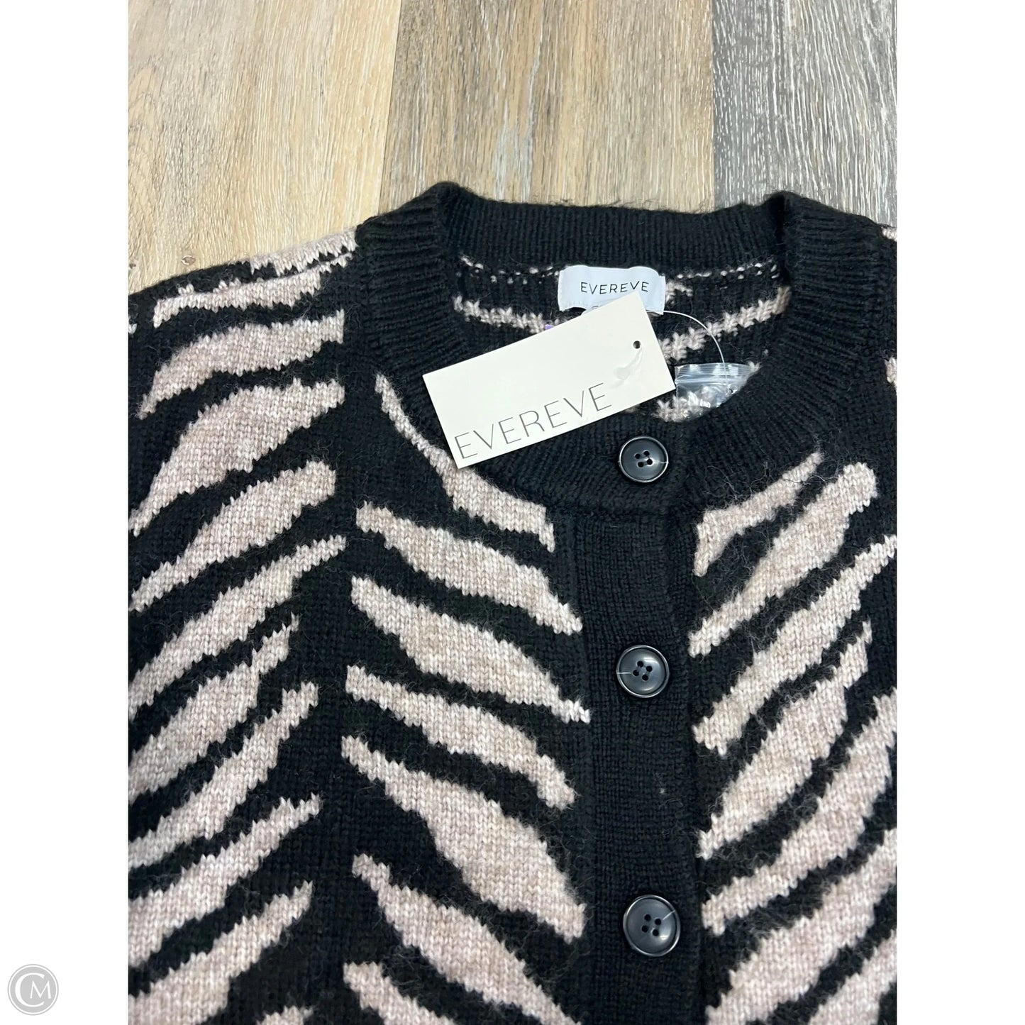 Sweater Cardigan By Evereve In Zebra Print, Size: S