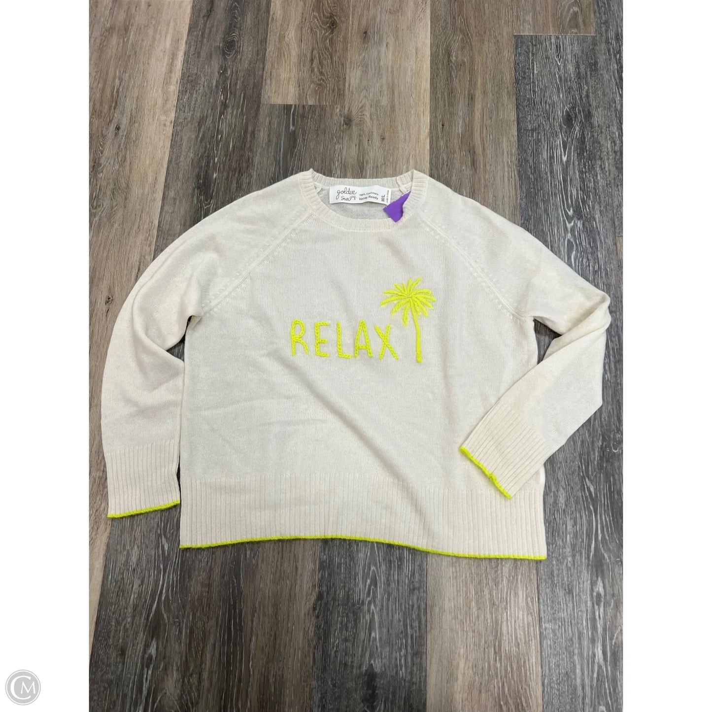 Sweater Cashmere By Golden Sun In Cream, Size: M/L