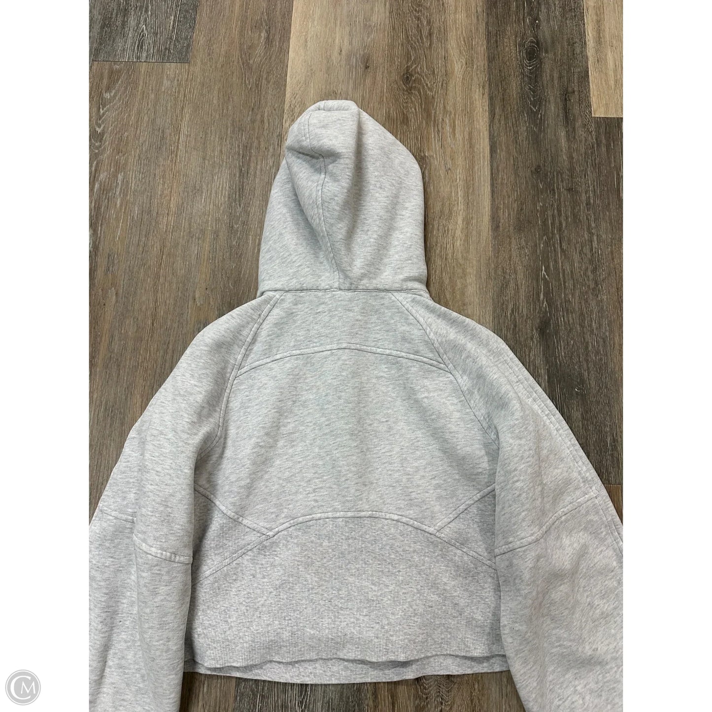 Athletic Sweatshirt Hoodie By Lululemon In Grey, Size: Xs