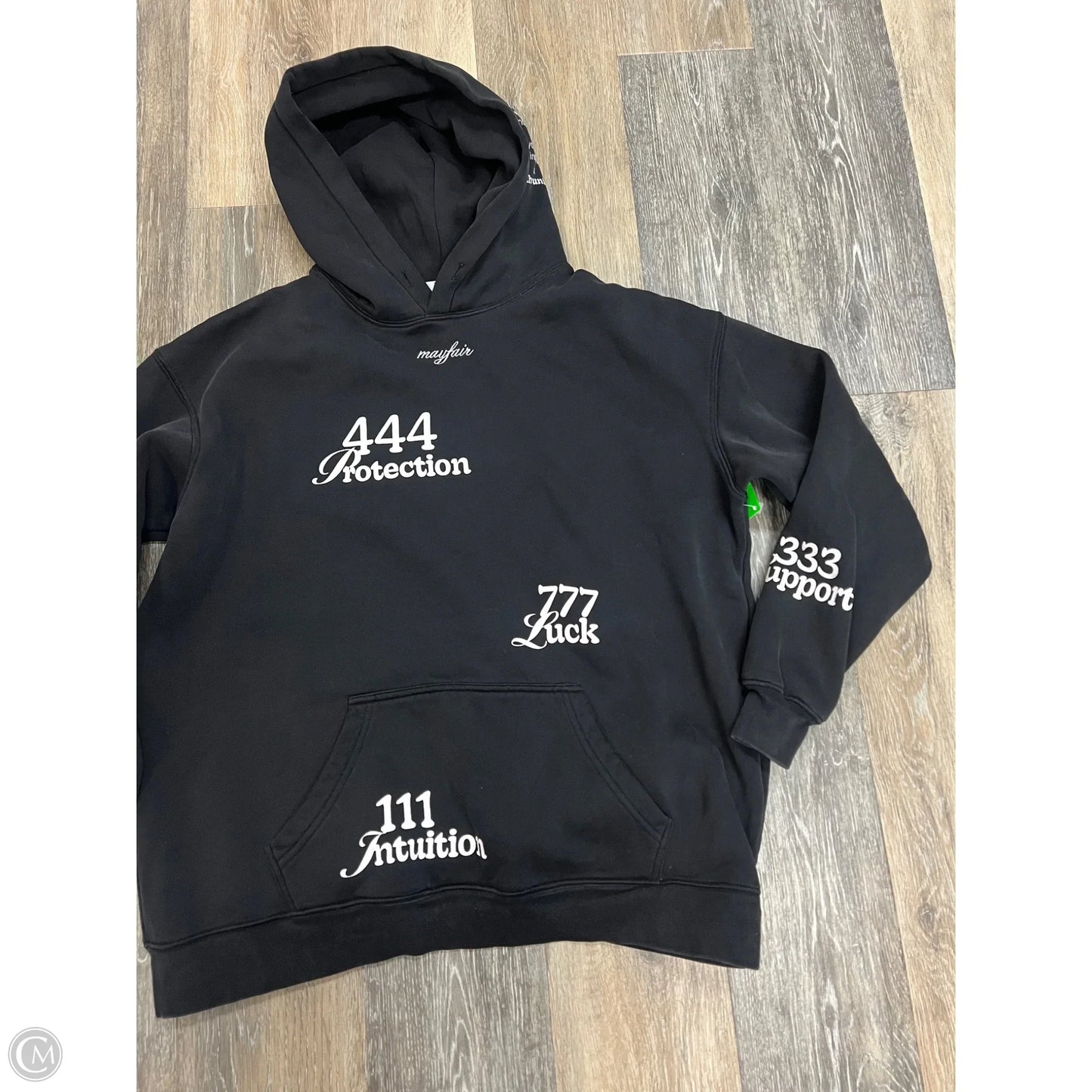Sweatshirt Hoodie By Mayfair In Black, Size: Xs