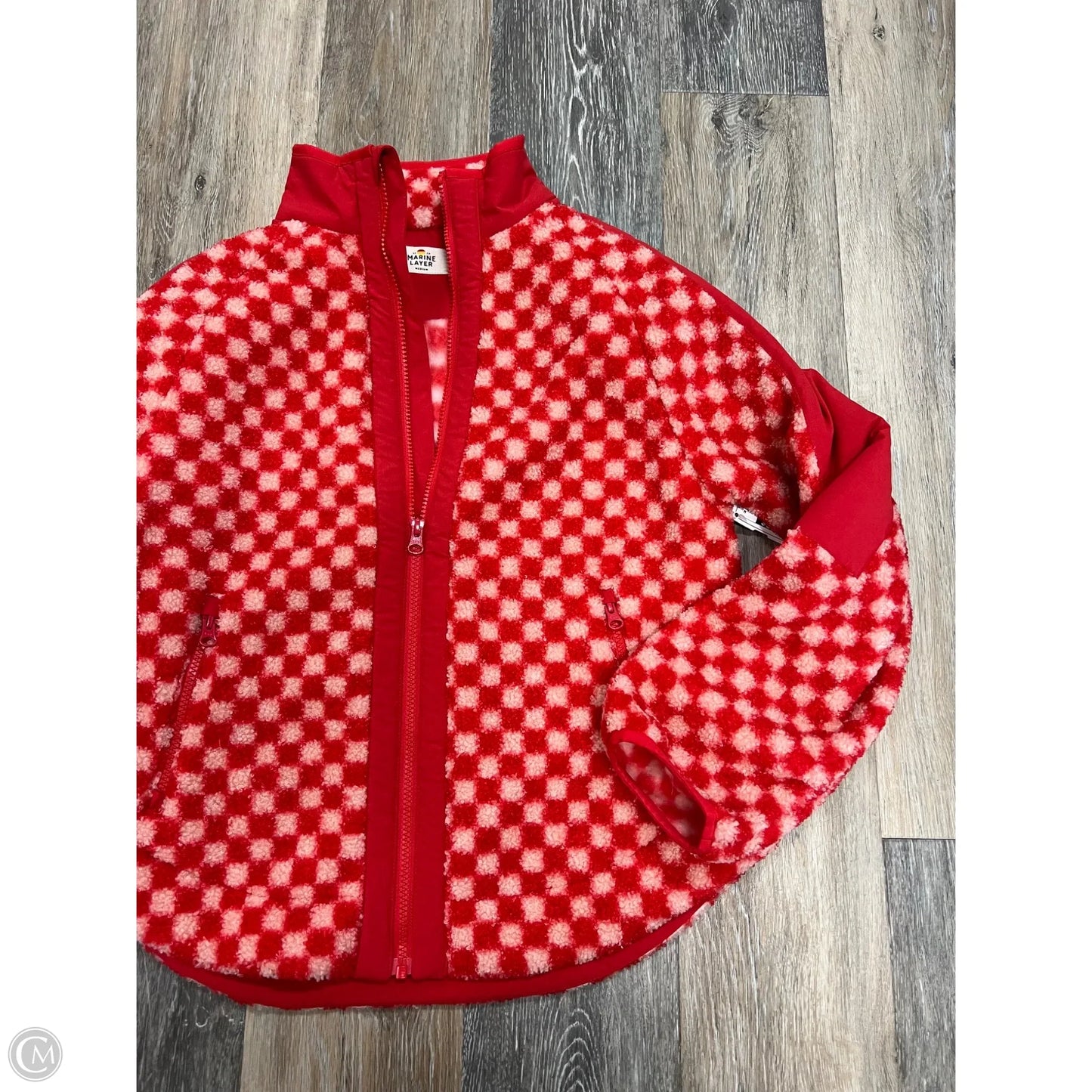 Jacket Fleece By Marine Layer In Plaid Pattern, Size: M