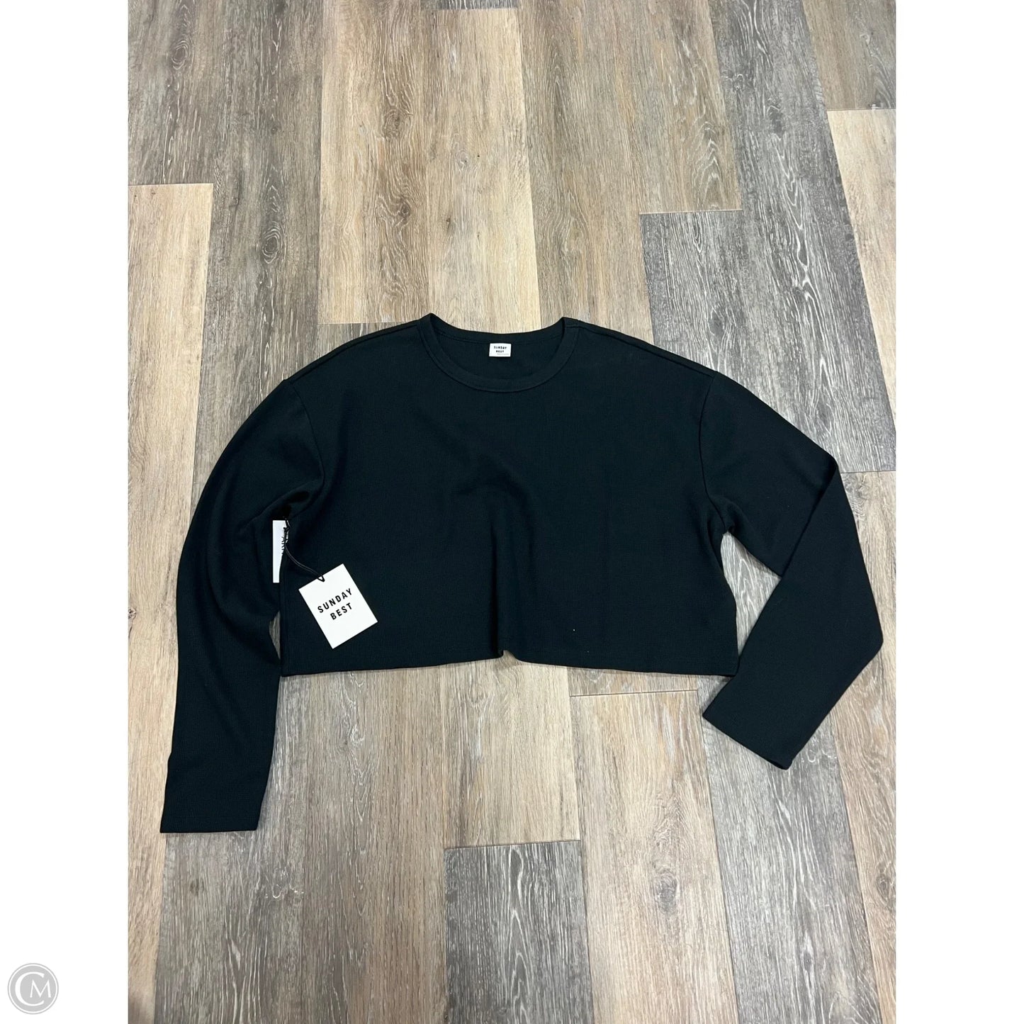 Top Long Sleeve By Sunday Best In Black, Size: L