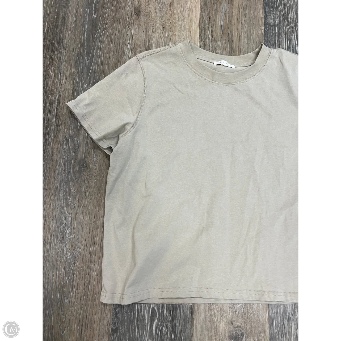 Top Short Sleeve By All Row In Tan, Size: M