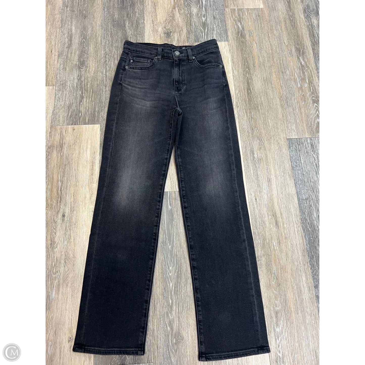 Jeans Straight By Adriano Goldschmied In Black Denim, Size: 0/24