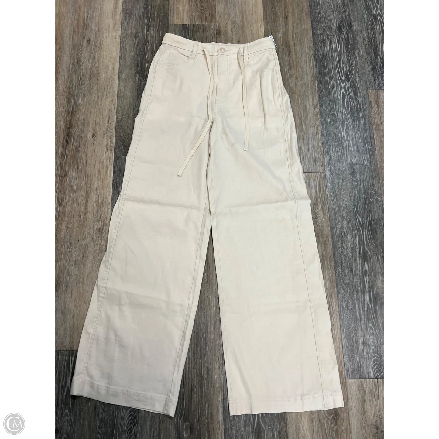 Pants Wide Leg By Evereve In Cream, Size: S