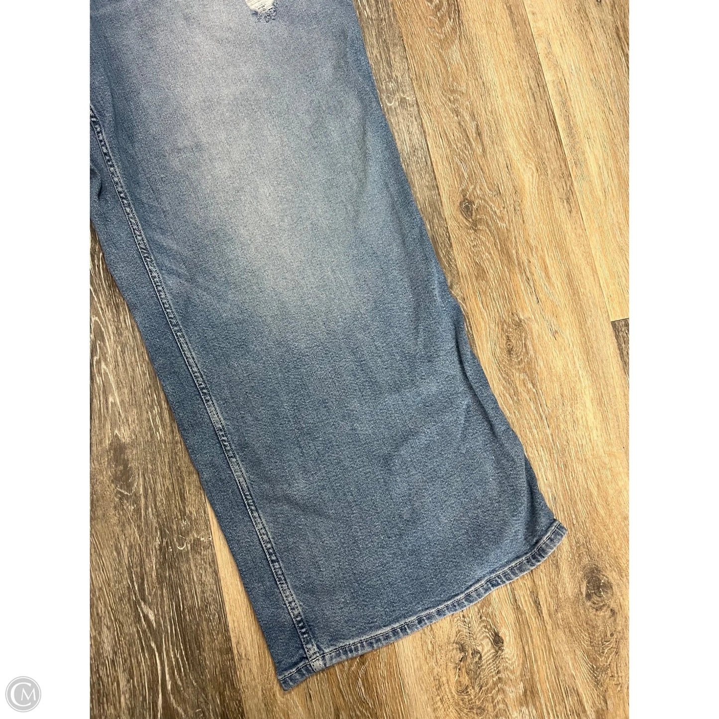 Jeans Wide Leg By Good American In Blue Denim, Size: 16
