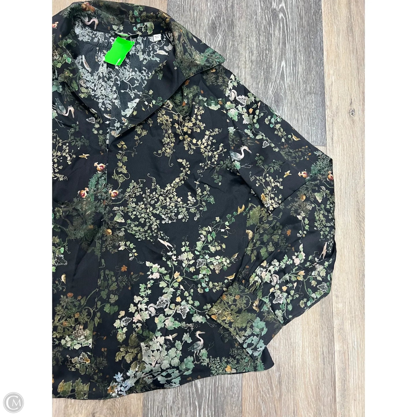 Blouse Long Sleeve By Vince In Floral Print, Size: Xs
