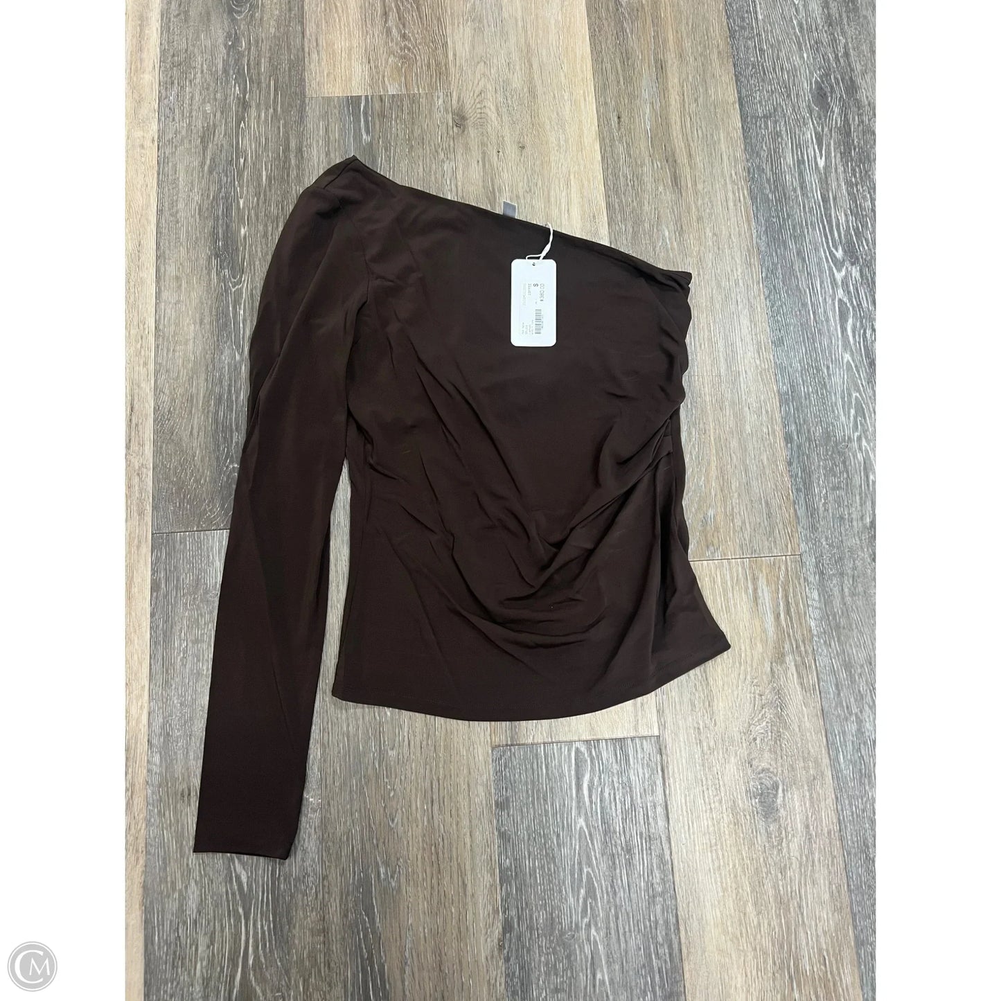 Top Long Sleeve Designer By Max Mara In Brown, Size: S