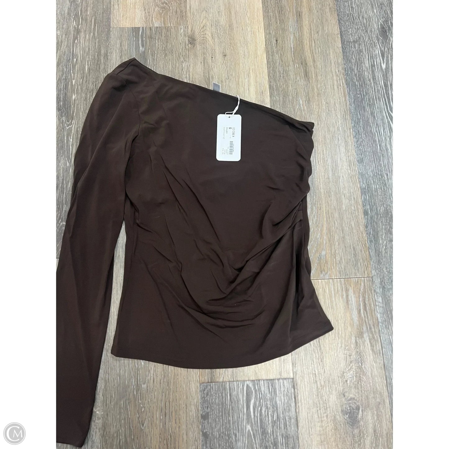 Top Long Sleeve Designer By Max Mara In Brown, Size: S