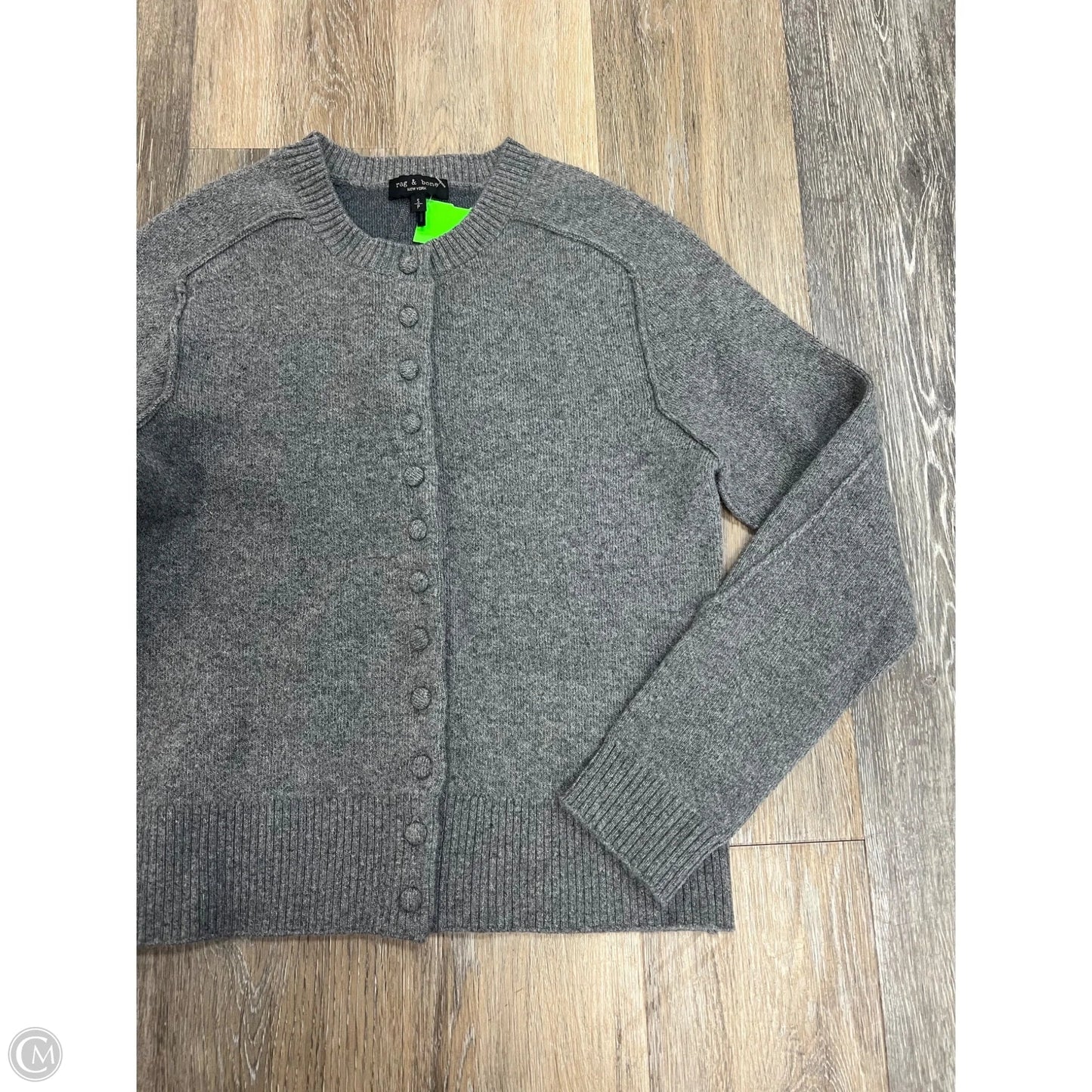 Sweater Cardigan By Rag And Bone In Grey, Size: S