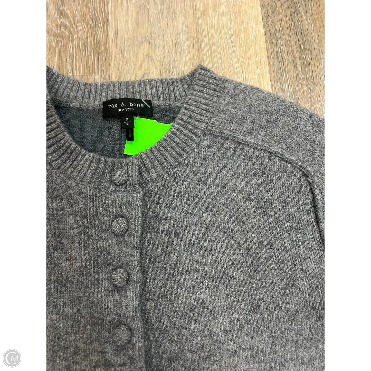 Sweater Cardigan By Rag And Bone In Grey, Size: S