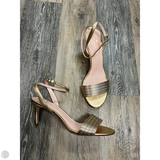 Sandals Designer By Kate Spade In Gold, Size: 10