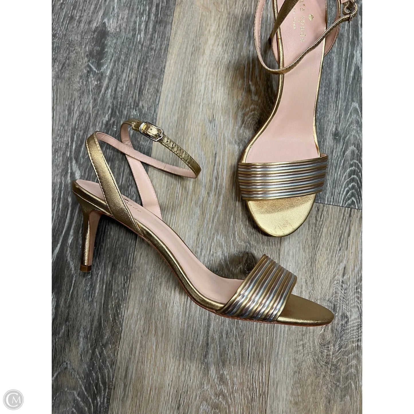 Sandals Designer By Kate Spade In Gold, Size: 10
