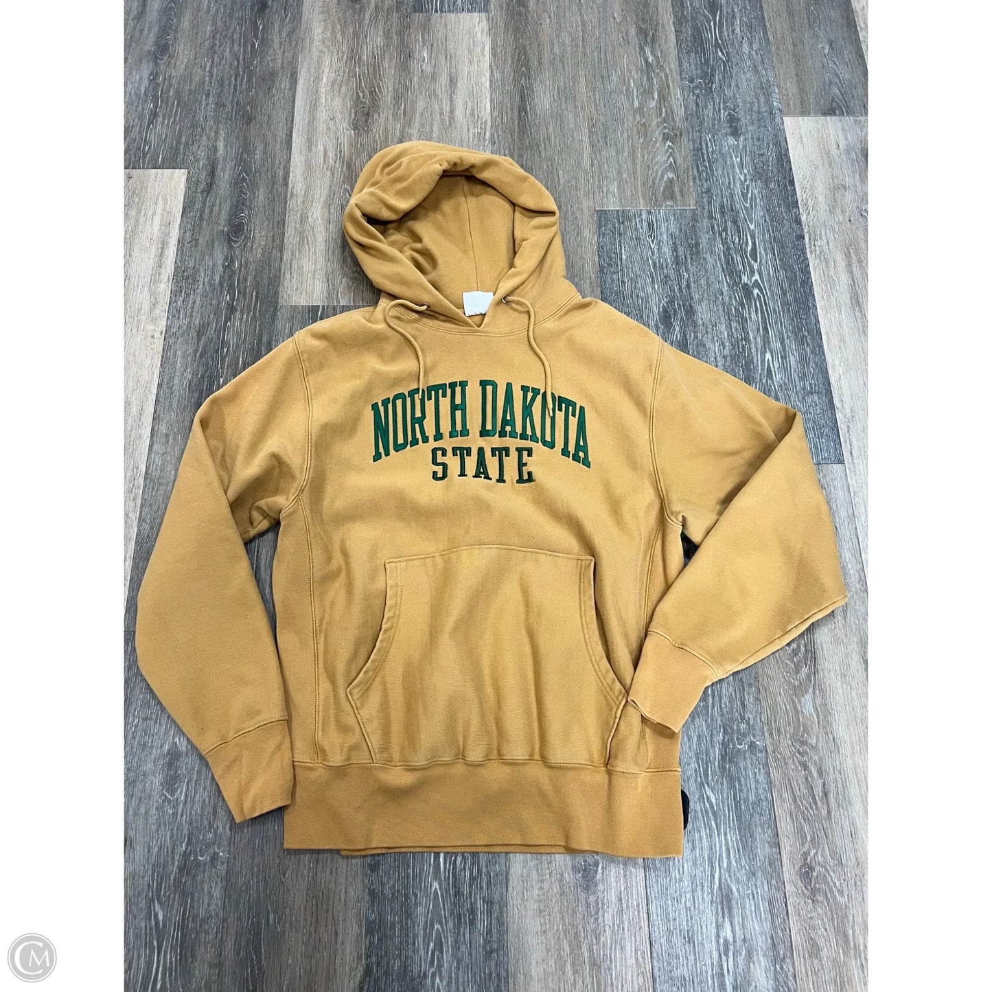 Athletic Sweatshirt Hoodie By Champion In Gold, Size: L
