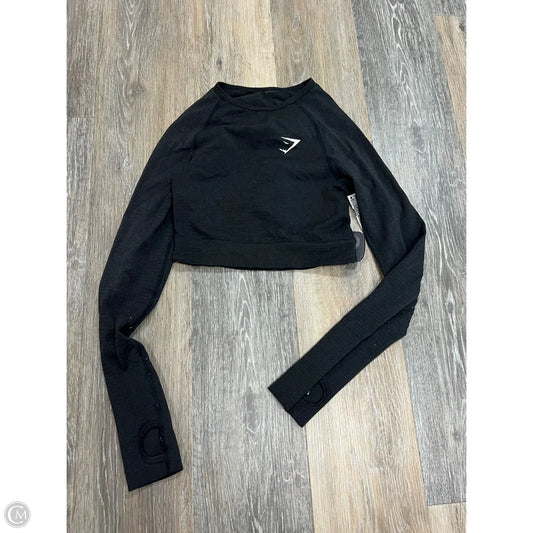 Athletic Top Long Sleeve Crewneck By Gym Shark In Grey, Size: Xs