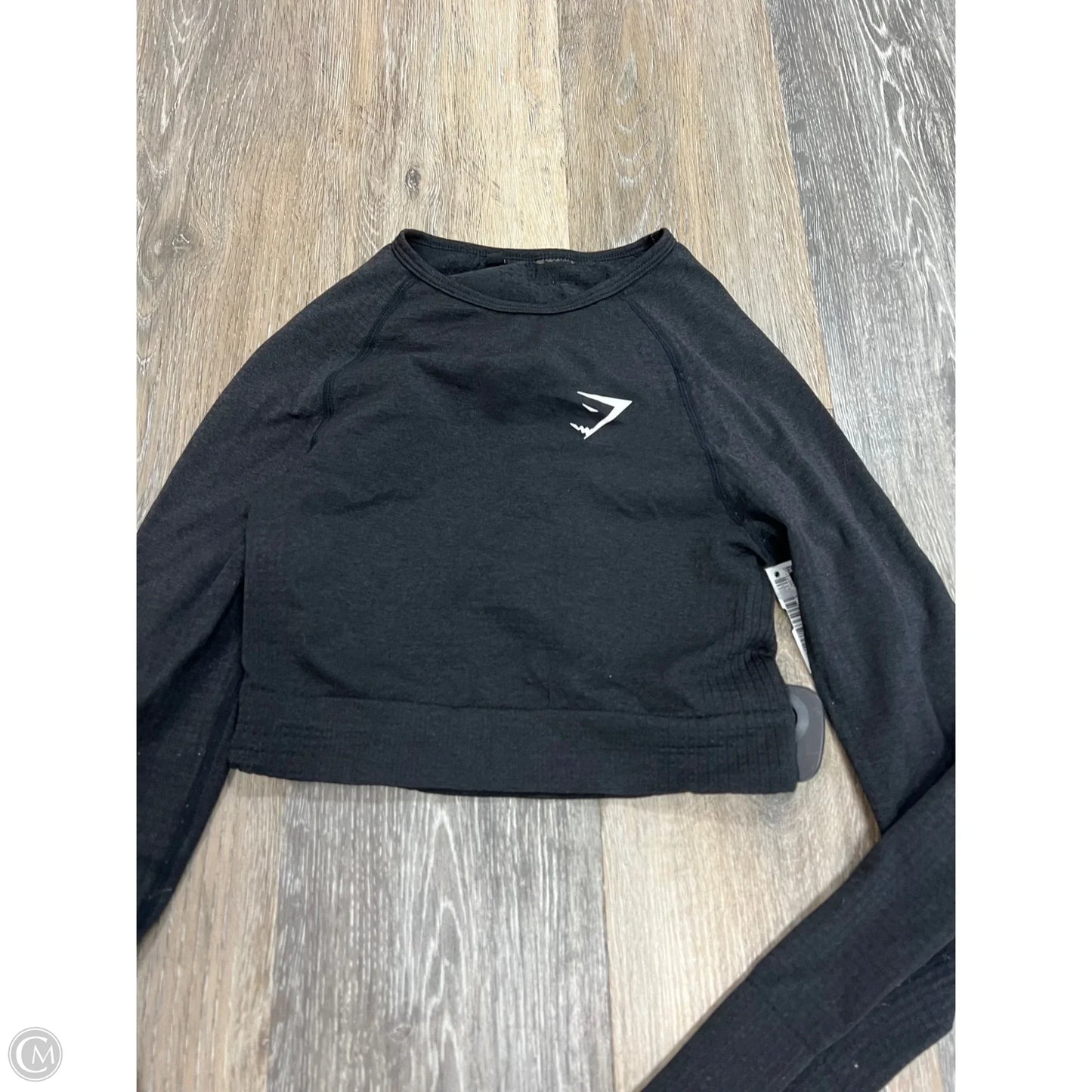 Athletic Top Long Sleeve Crewneck By Gym Shark In Grey, Size: Xs