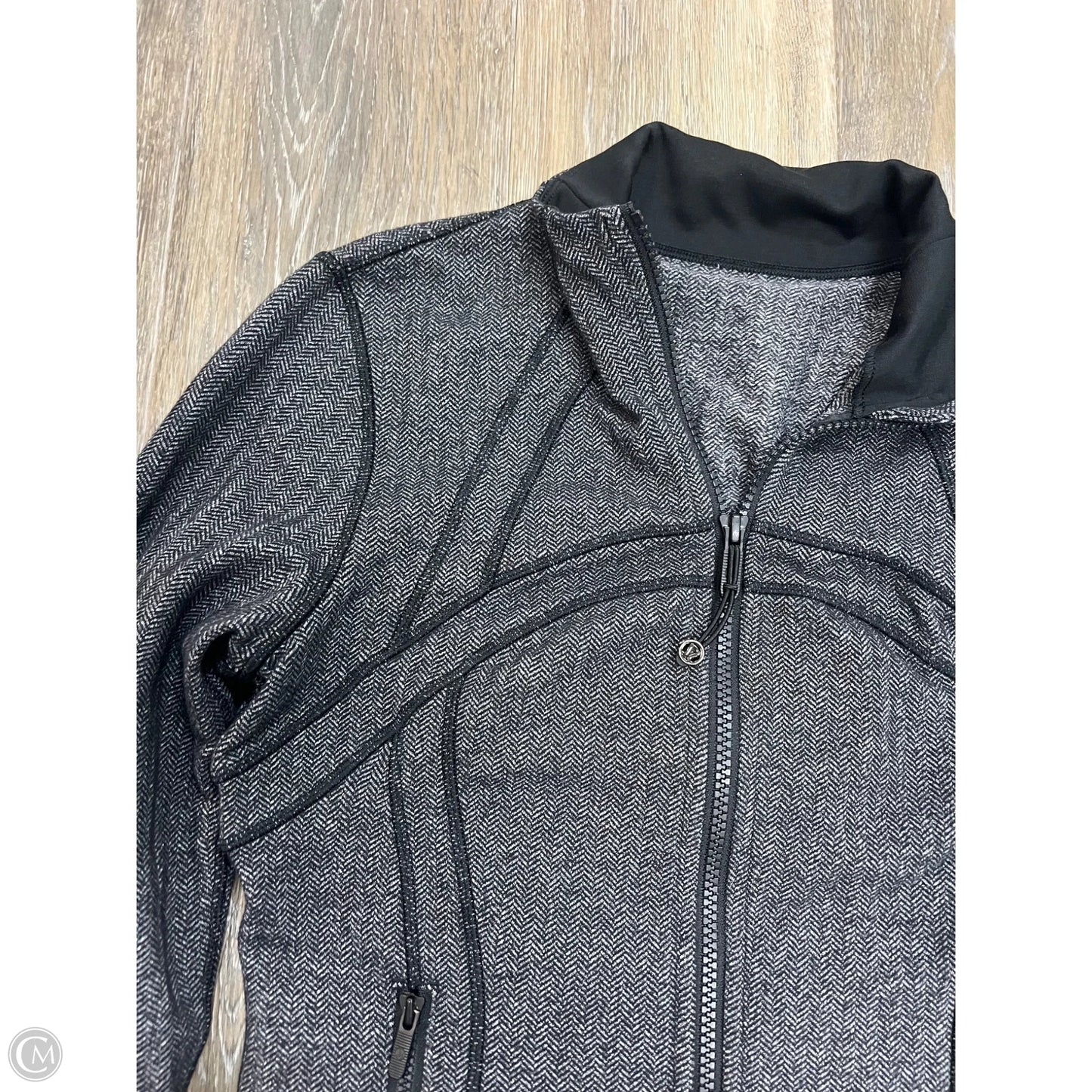 Athletic Jacket By Lululemon In Grey, Size: 6