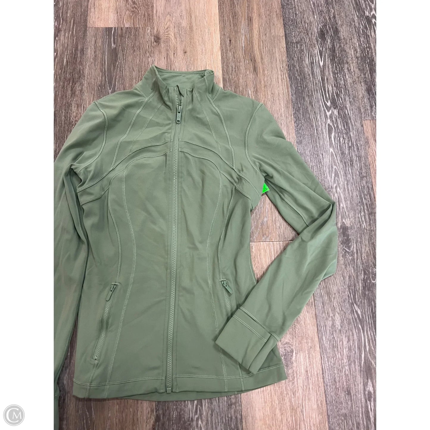 Athletic Jacket By Lululemon In Green, Size: 8