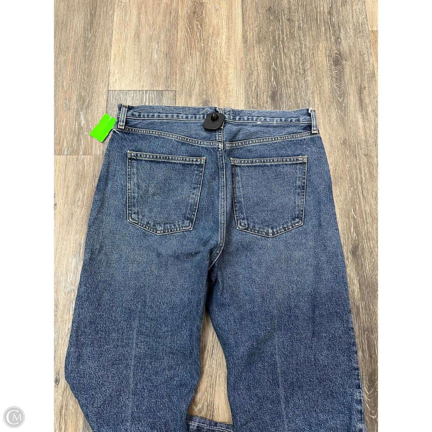Jeans Straight By Agolde In Blue Denim, Size: 6/28