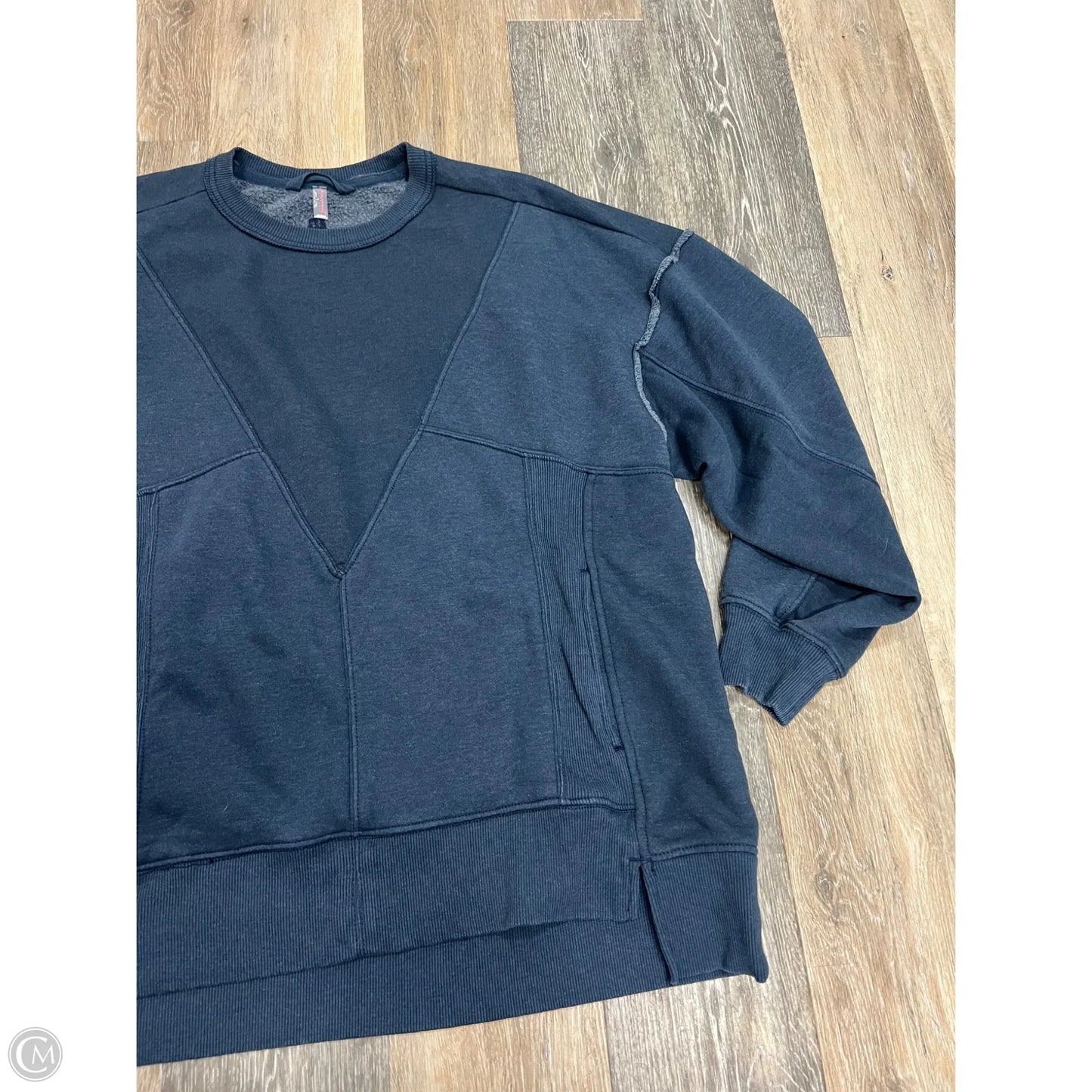 Sweatshirt Crewneck By Free People In Navy, Size: M