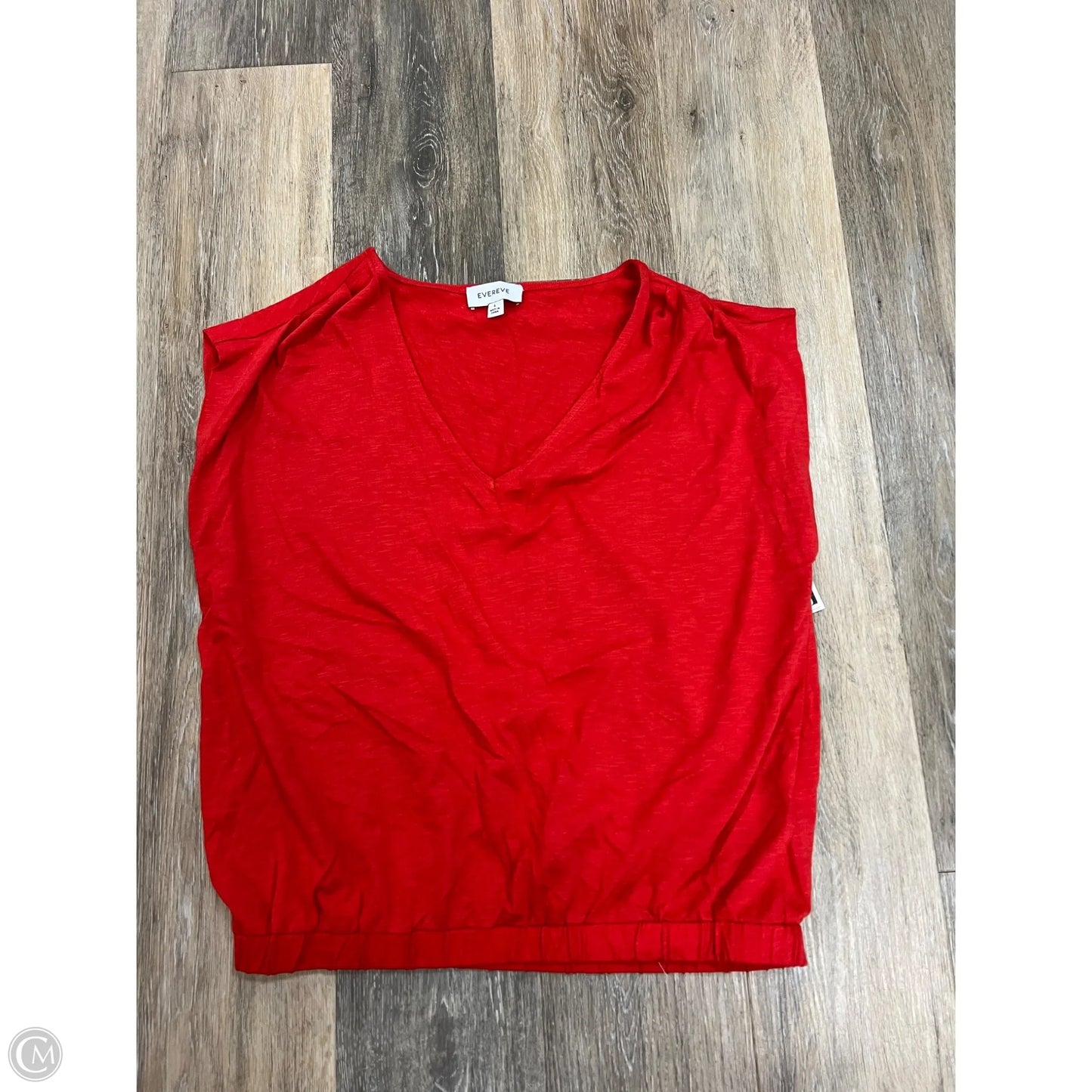 Top Short Sleeve By Evereve In Red, Size: L