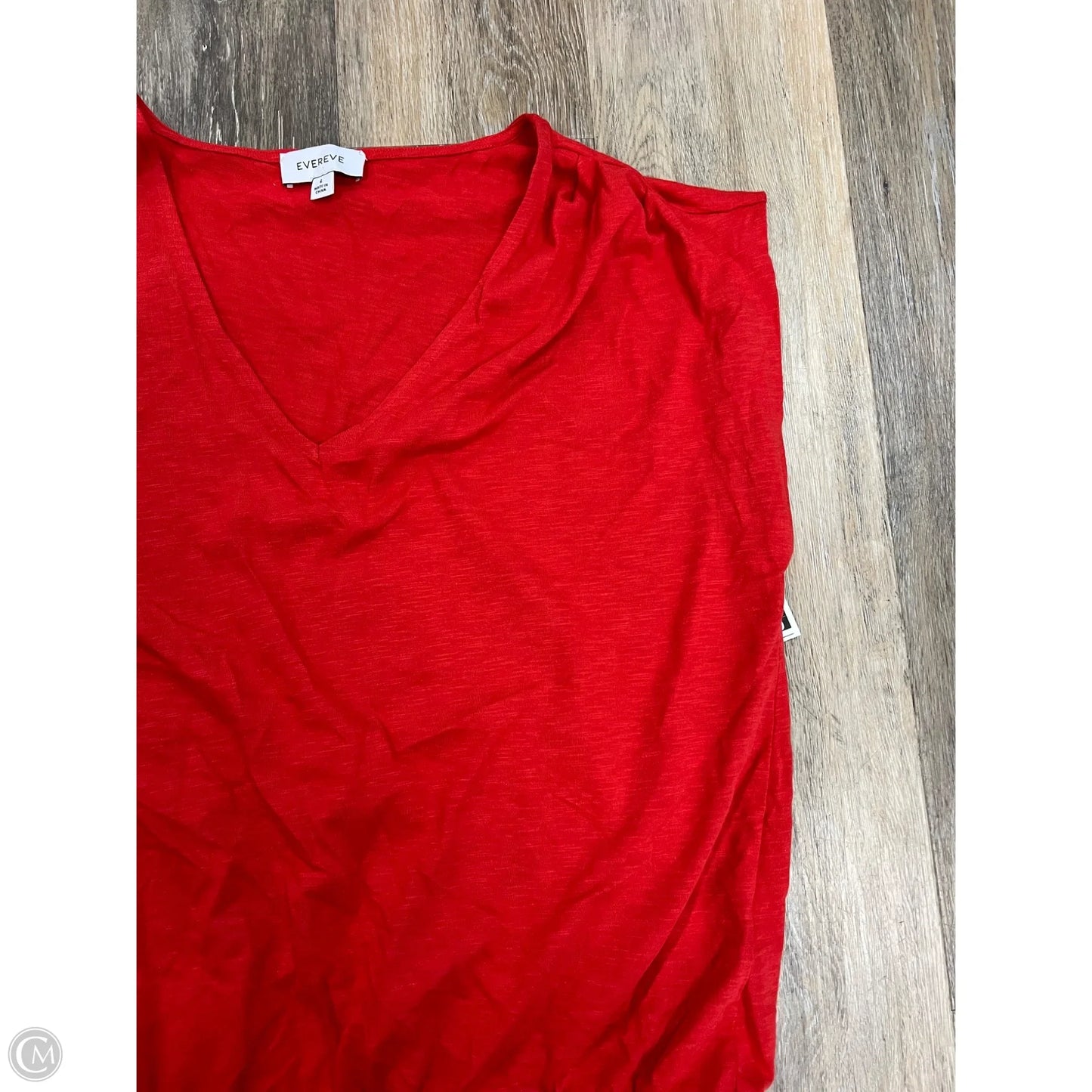 Top Short Sleeve By Evereve In Red, Size: L