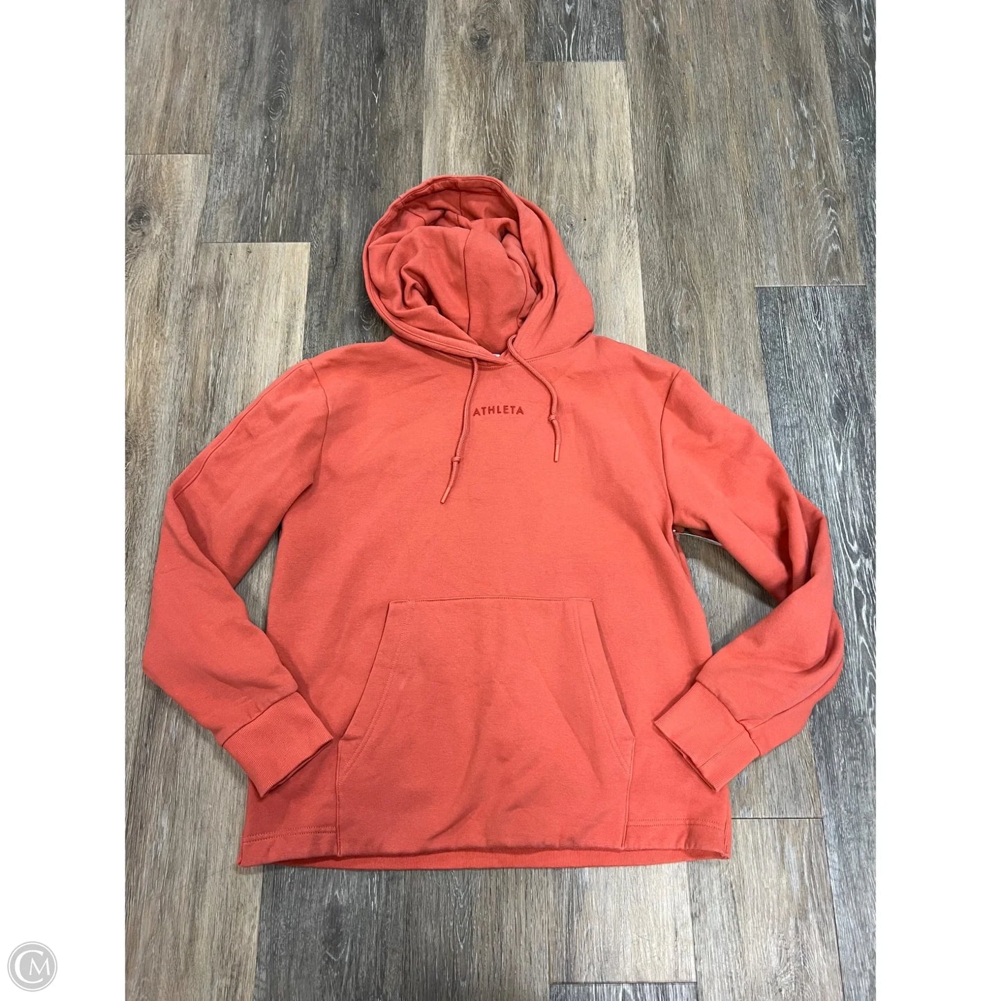 Athletic Sweatshirt Hoodie By Athleta In Coral, Size: M