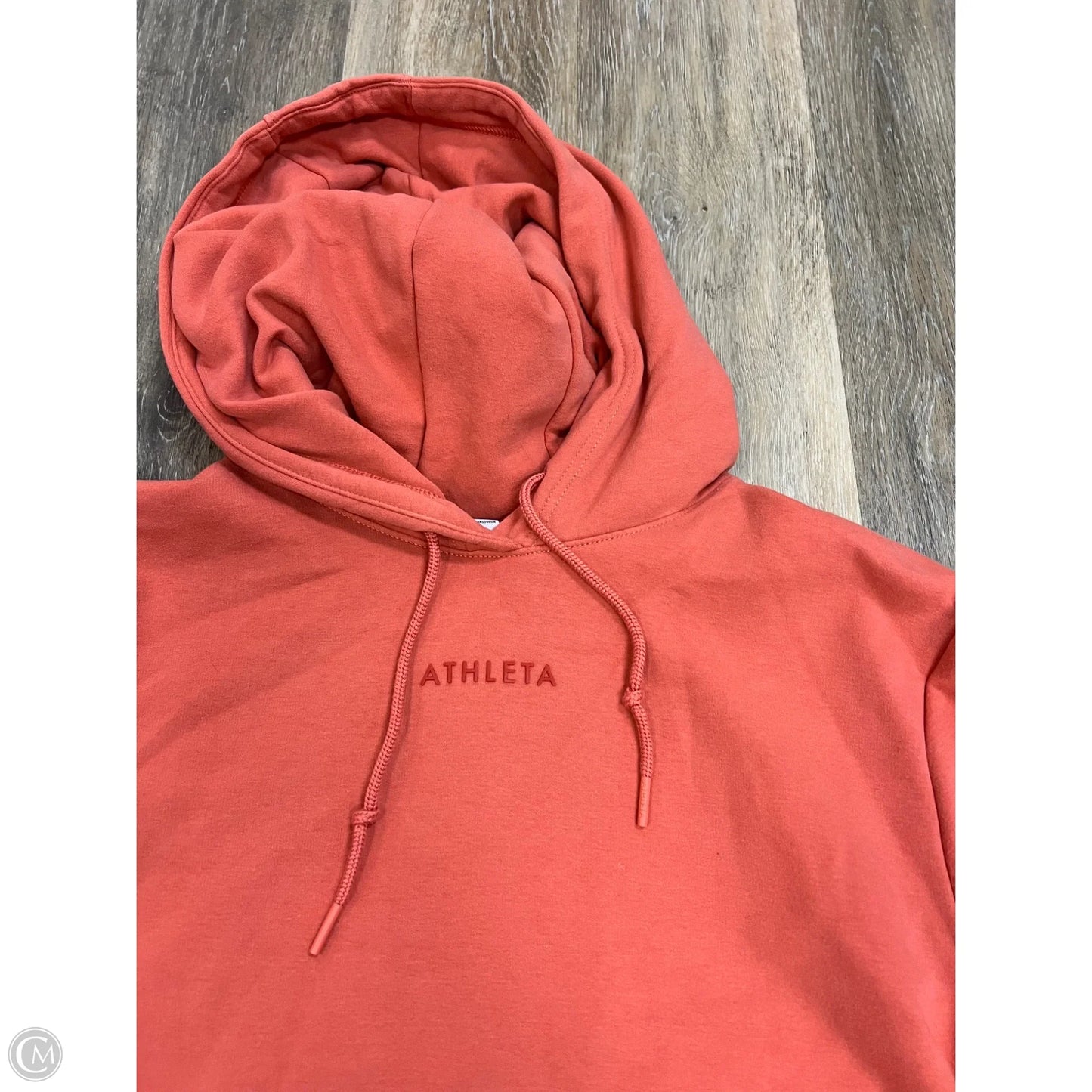 Athletic Sweatshirt Hoodie By Athleta In Coral, Size: M