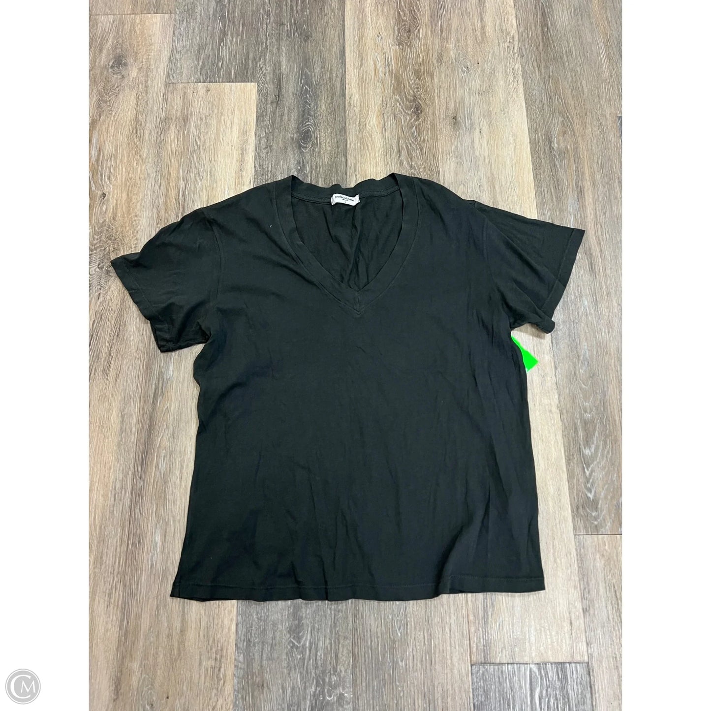 Top Short Sleeve By Perfect White Tee In Grey, Size: L