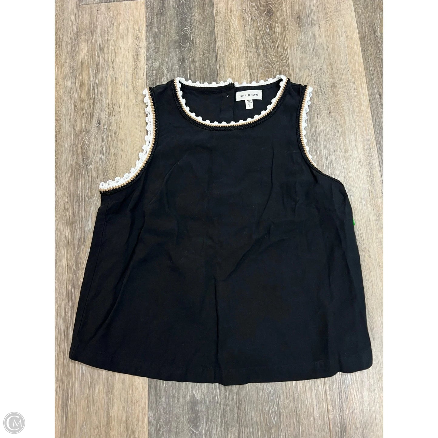 Top Sleeveless By Cloth & Stone In Black, Size: M