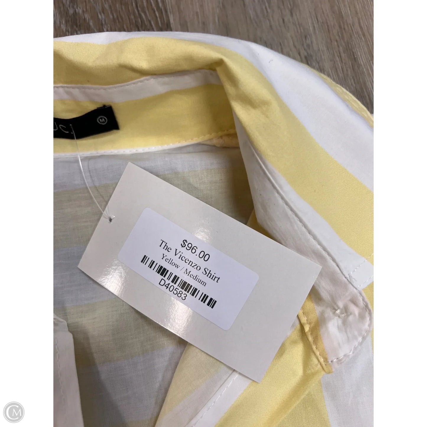 Blouse Long Sleeve By Deluc In Yellow, Size: M