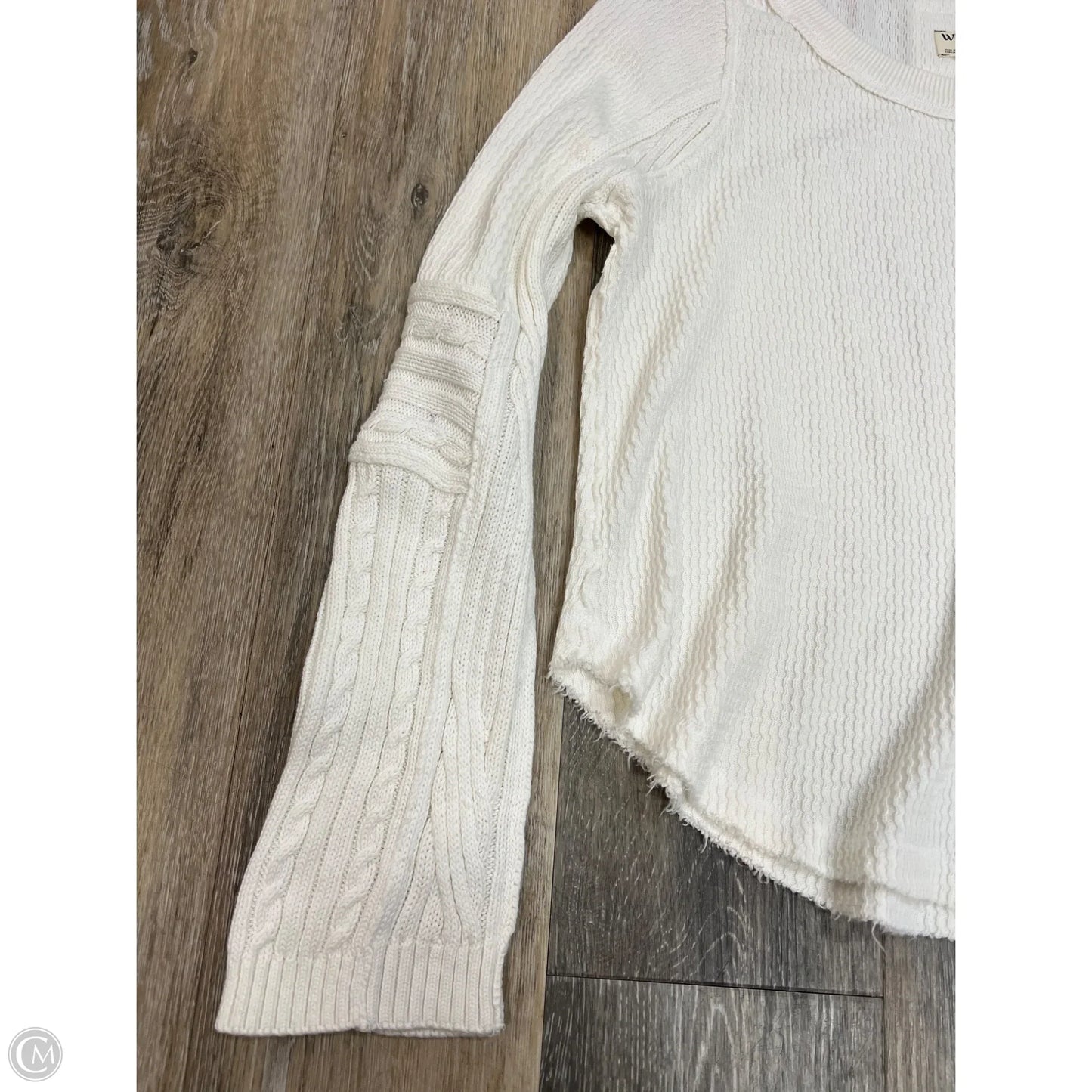 Top Long Sleeve By We The Free In Ivory, Size: S