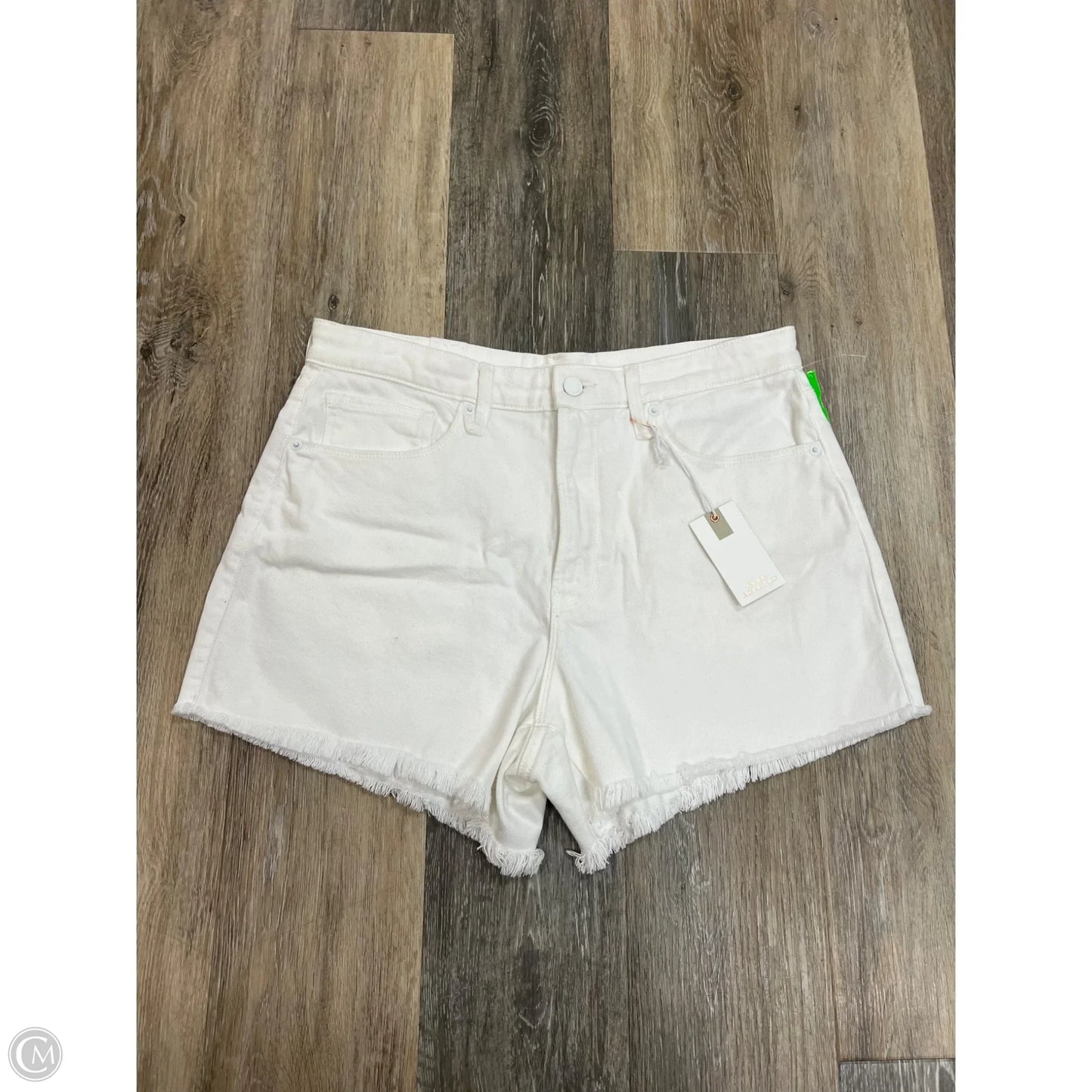 Shorts By Good American In White Denim, Size: 10/30