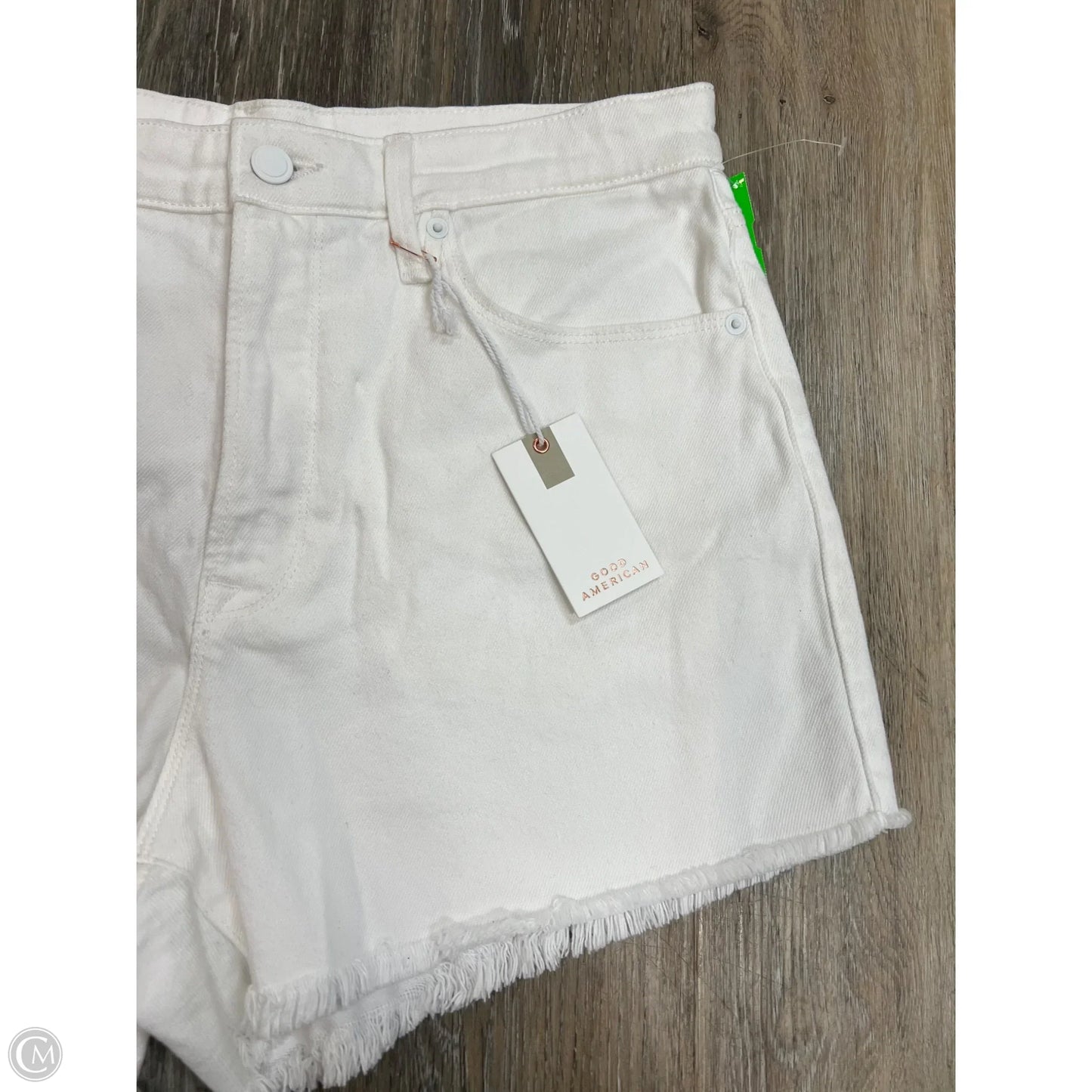 Shorts By Good American In White Denim, Size: 10/30